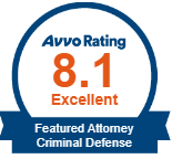 Avvo Rating 8.1 Excellent | Featured Attorney Criminal Defense